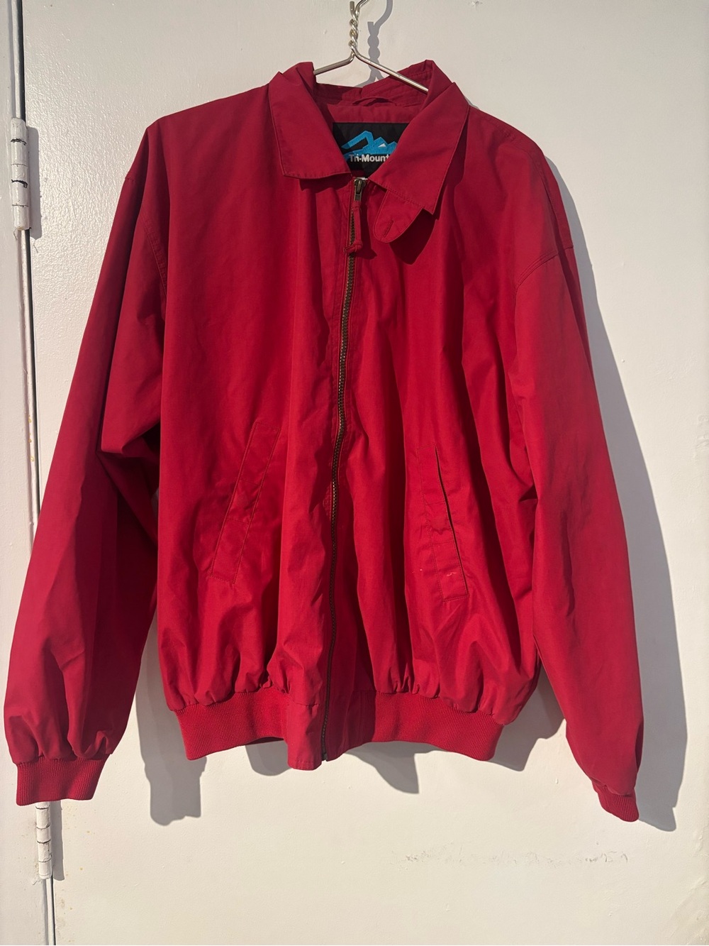 Tri Mountain Red Windbreaker Jacket Embroidered Boat Daddy’s Dream Men’s M